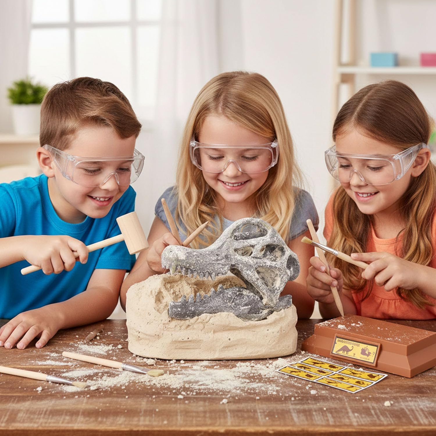 Rhode Island Novelty 6.5" Brachiosaurus Skull Excavation Kit, 1 Piece per Order image 2