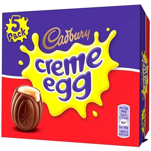 Huevo de crema Cadbury original (caja de 5 unidades) importados desde el Reino Unido, Inglaterra