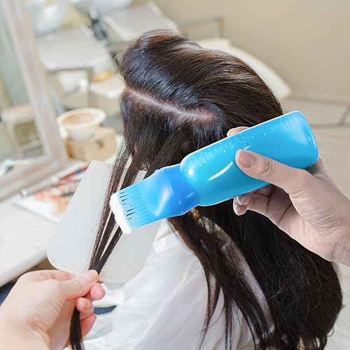 Miniatura 8 de Yebeauty Botella aplicadora de peine de raíz, botella aplicadora de 6 onzas para teñir el cabello, cepillo aplicador de botellas con escala