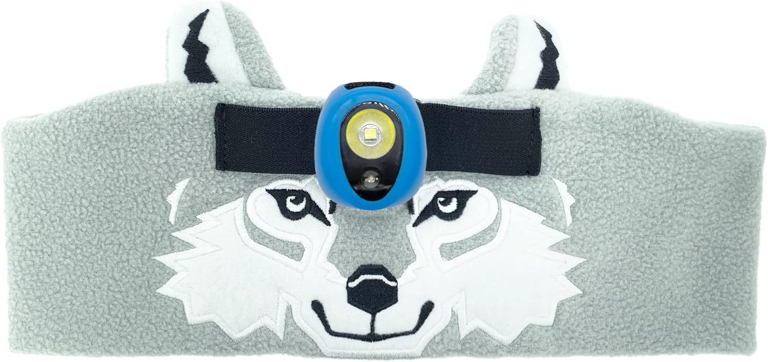 Bright LED Headlamp Fleece Headband for Kids & Adults – Perfect for Camping & Reading