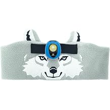 Sun Company WildLight Headband Headlamp - Fleece Headband with Bright LED Head Lamp for Kids | Fun Toy Headlight for Camping, Hiking, and Exploring Wolf