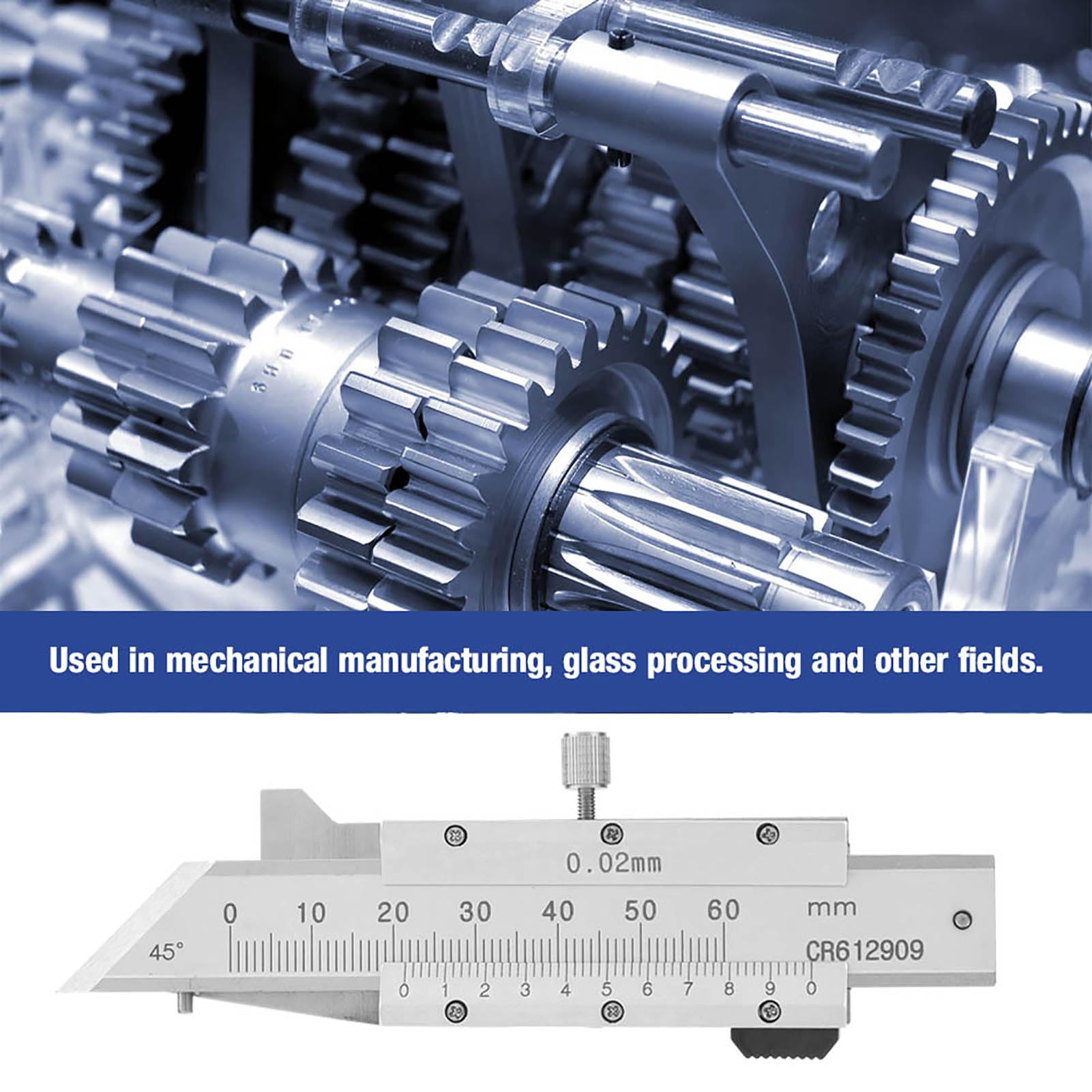 Generic Calibro per Smusso Calibro per Smussatura in Acciaio Inossidabile 0-50 Mm per la Misurazione di Precisione della Produzione Meccanica