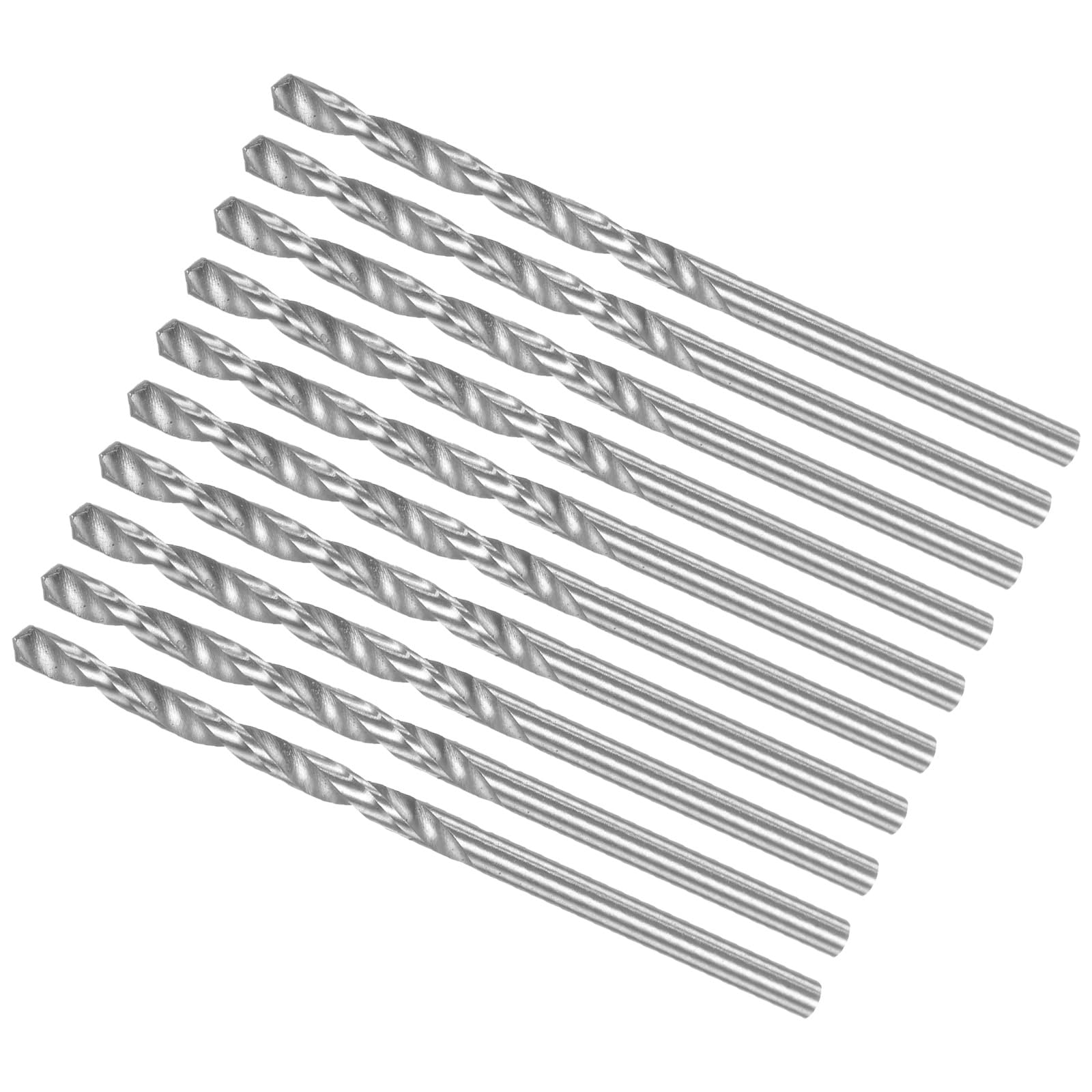 CoCud Micro Drill Bits, 2.55mm Drill Diameter 56mm Total Length, 6542 High Speed Steel Fully Ground Twist Drill Bit - (Applications: for Copper Metal Wood), 10-Pieces โ image 1