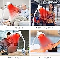 Vista 5 de Holsn Infrared Light, 275W Near Infrared Heat Lamp for Relieve Pain and Muscle Aches, Infrared Light Therapy with Flexible Arm Infrared Heat Lamp