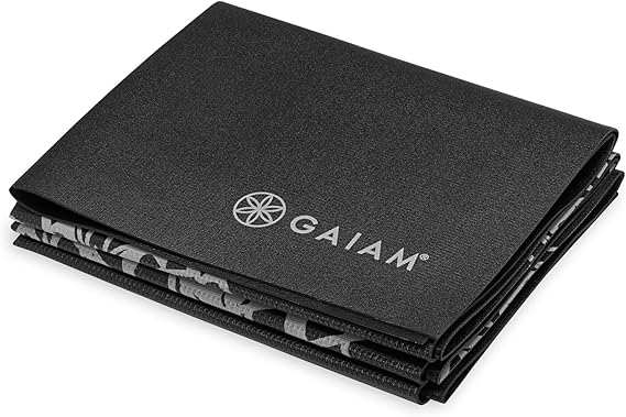 Gaiam Yoga Mat Folding Travel Fitness & Exercise Mat | Foldable Yoga Mat for All Types of Yoga, Pilates & Floor Workouts, Midnight Marrakesh, 2mm 10 Best Foldable Yoga Mats for Yoga Anywhere