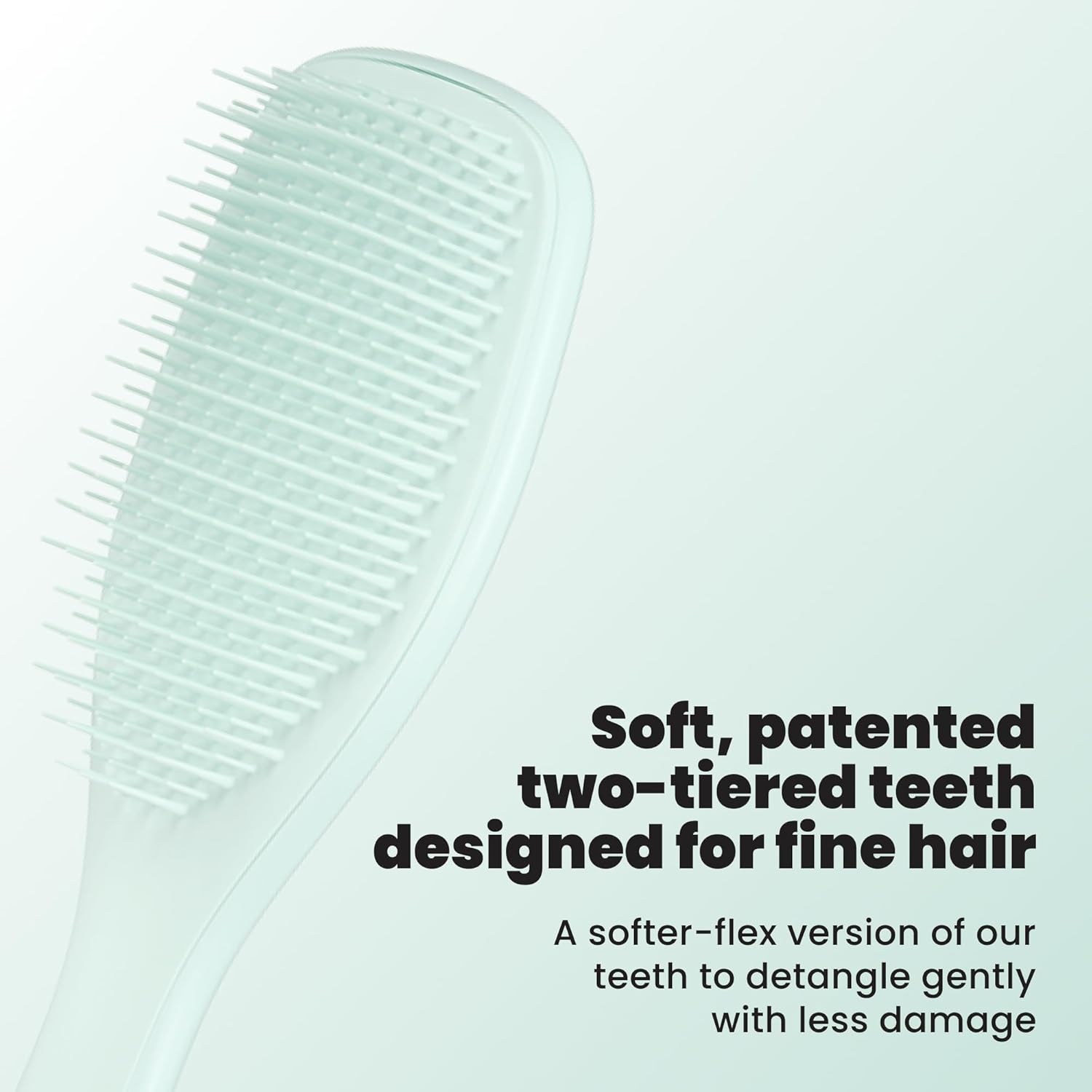 Tangle Teezer Fine Ultimate Detangler Brush for Fine Hair, Ice Blue image 2