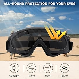 Airsoft Mask with Goggles, Foldable Half Face Airsoft Mesh Mask with Ear Protection for Paintball Shooting Cosplay CS Game (MA-WL)