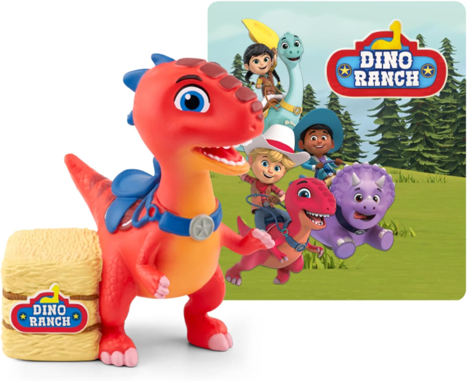Dino Ranch Audio Play Character: Jon, Min, Miguel - 1 Song, 4 Stories, 48 Min - Red - Indoor - Age 3+