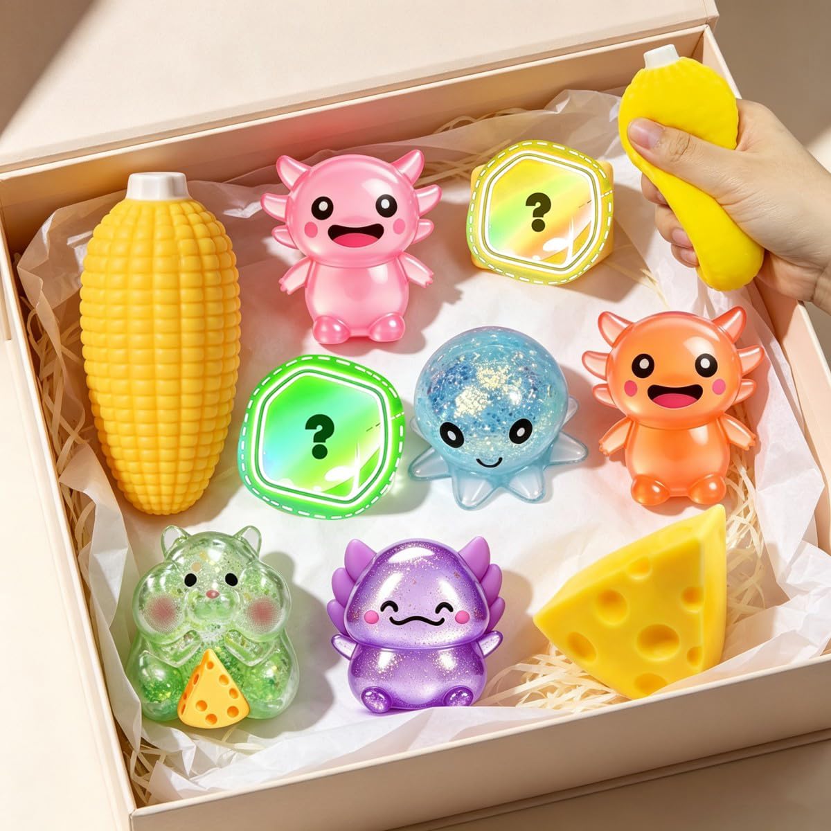 9 Pcs Squishy Stress Relief Stress Fidget Bulk Set for Adult Party Favors Novelty Classroom Prizes Gift Exchange Goodie Bags，YM thumbnail