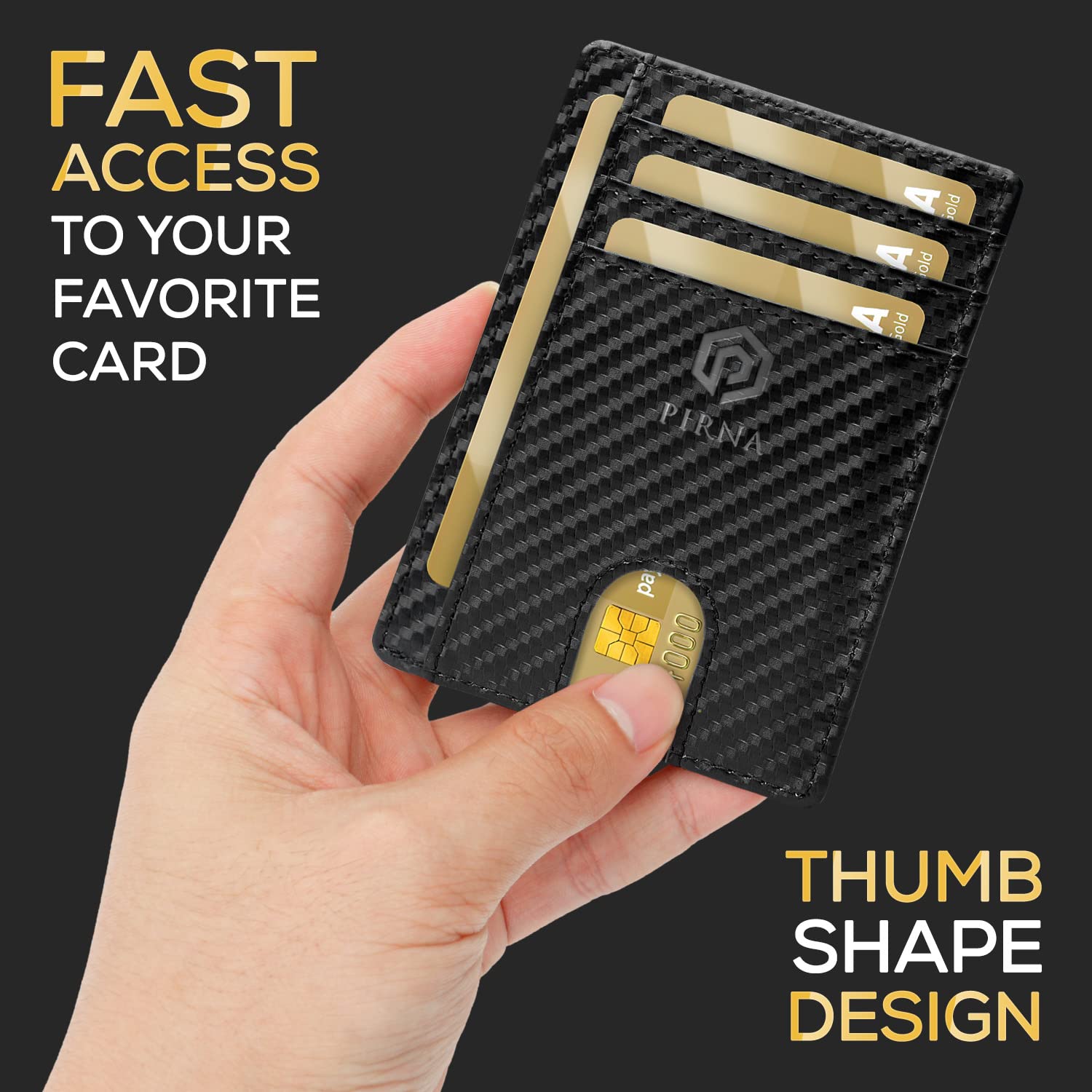Carteras para Hombre Pequeñas con Bloqueo RFID - Cartera Tarjetero Hombre y Mujer con Caja de Regalo - Tarjeteros Hombre Tarjetas Credito