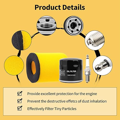 Miniatura 5 de TIANYAN 13780-03G00 Filtro de aire1651003G00 Kit de filtro de aceitebujías para 2011 2012 King Quad 400 LTA400F 4x4 ASi 2004-2007 Suzuki Eiger 400