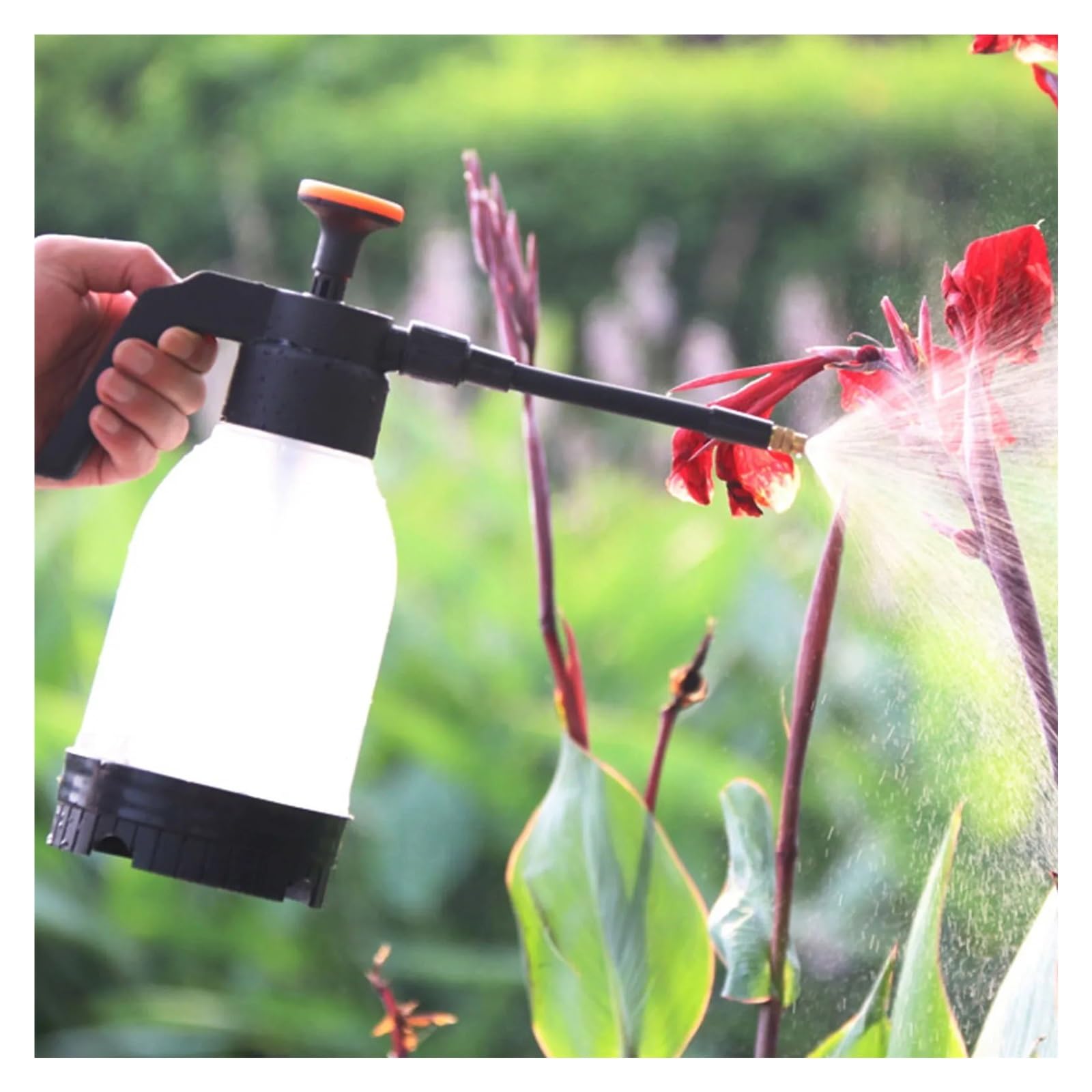 1,2 L Gartenblumen-Sprühgerät, Handbewässerungssprühgerät for Zimmerpflanzen, Autoreinigung Und Haushaltsgebrauch(Swivel Rod)