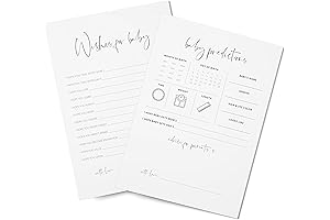 Baby Bump Predictions & Wishes Game Cards for Baby Shower | Wishes...