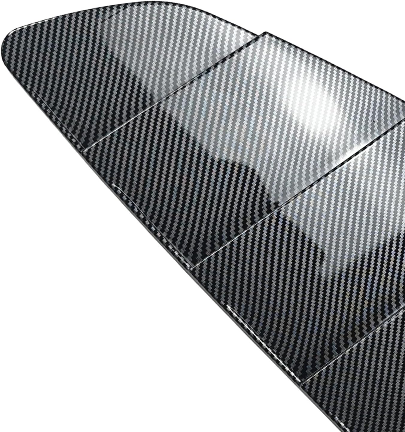 for Ford Mustang MK6 15-23 Rear Side Window Louver Shutter Trim Cover Carbon Fiber Look/Gloss Black Windshiel Sun Shade Sunshade(Carbon Fiber Look)