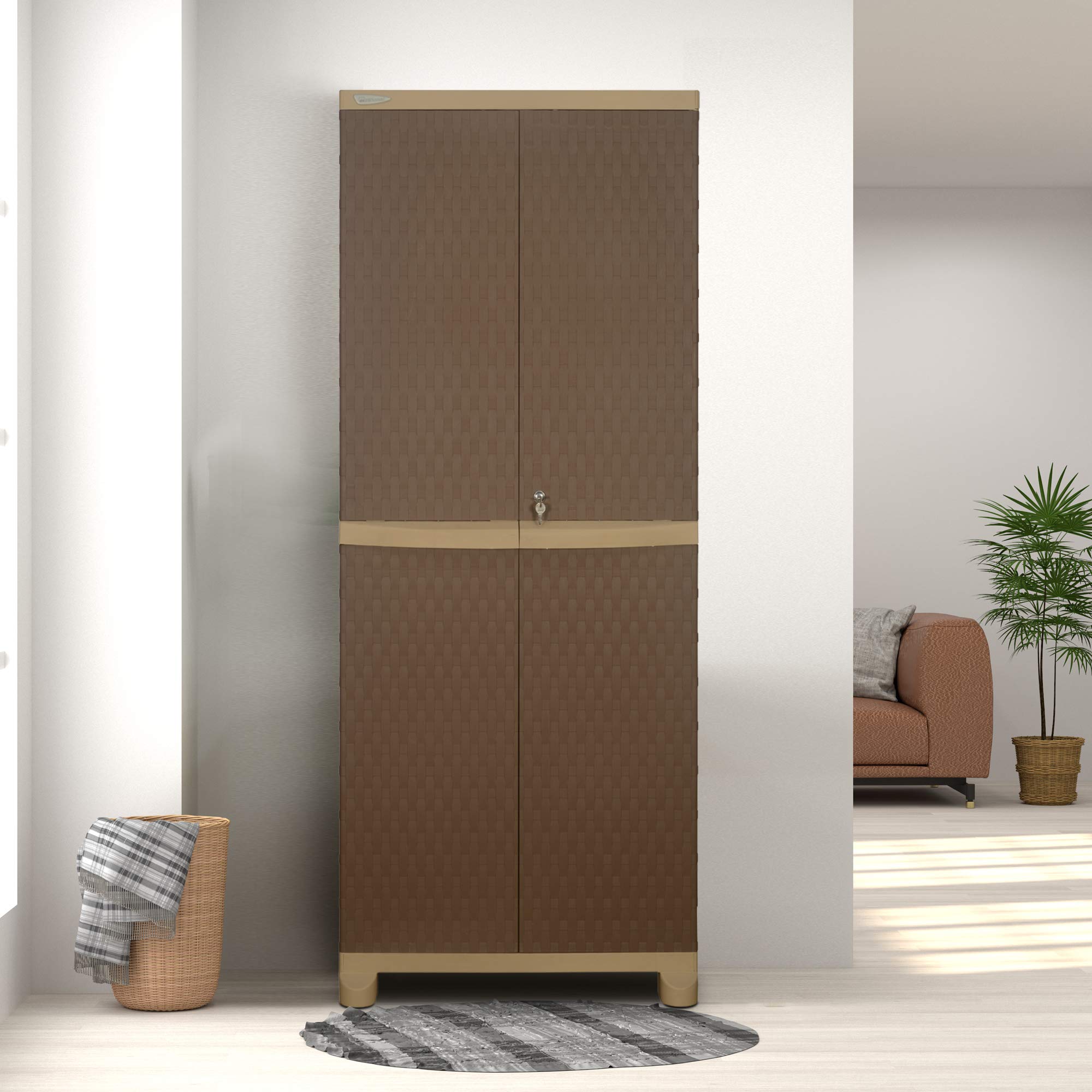Nilkamal Freedom Big 6 (FB 6) Plastic Cabinet for Storage|3-Years Warranty|Space & Clothes Organizer|Crockery Shelves|Cupboard|Wardrobe|Living Room|Adult & Kids| Multipurpose for Home Kitchen & Office