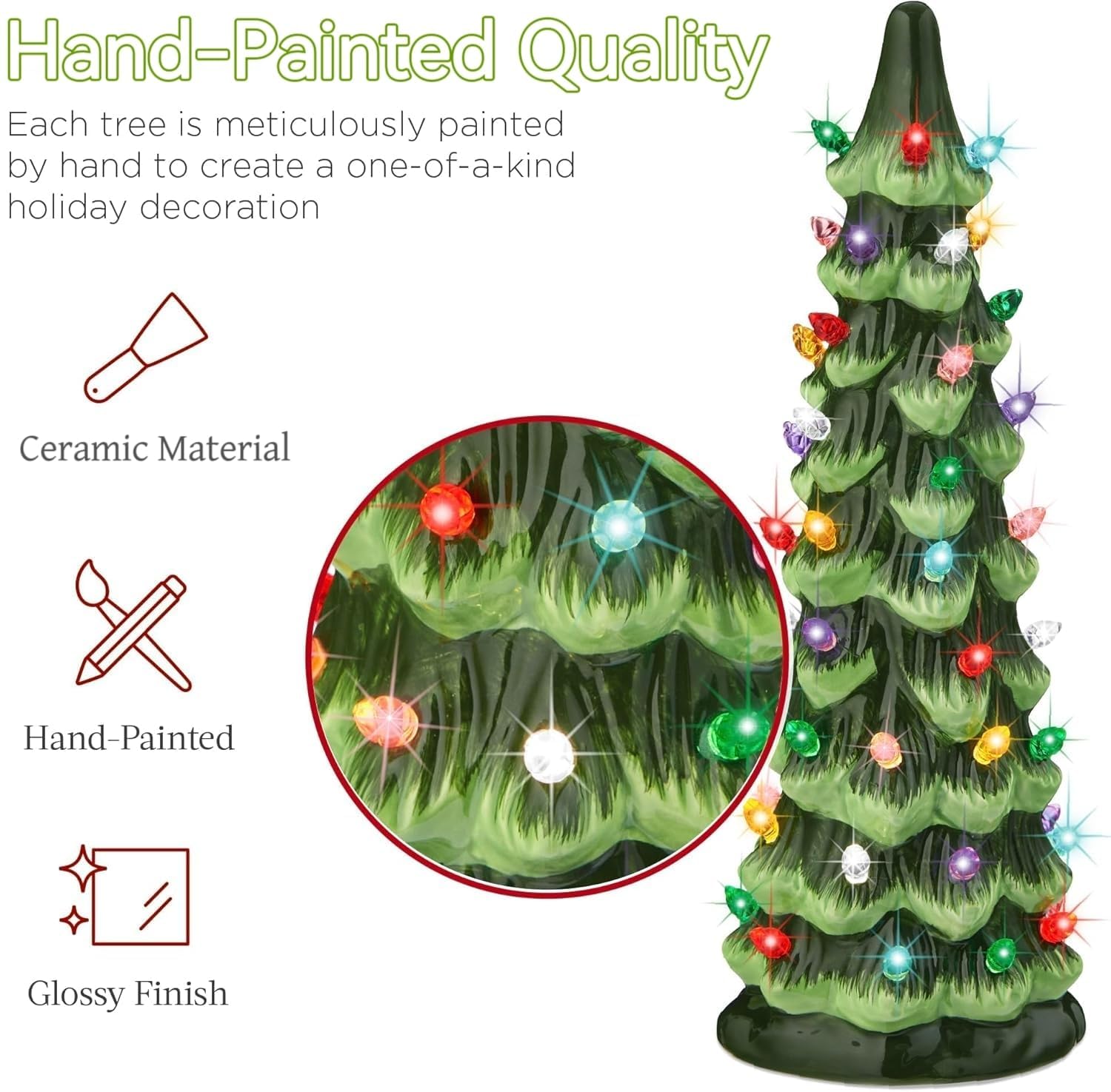 Figurines De Sapin De Noël En Céramique De Style Nordique Ornement De Minimalisme Pour Maison