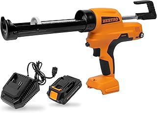 BEETRO Cordless Caulking Gun No Drip, 20V Electric Caulk and Adhesive Gun Kit 10oz/300ml with Rapid Charger and 2.5Ah Li-B...