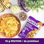 Quest Nutrition Tortilla Style Protein Chips, Loaded Taco, High Protein, Baked, Not Fried, Gluten Free, 1g Sugar, 5g Carbs, 8ct