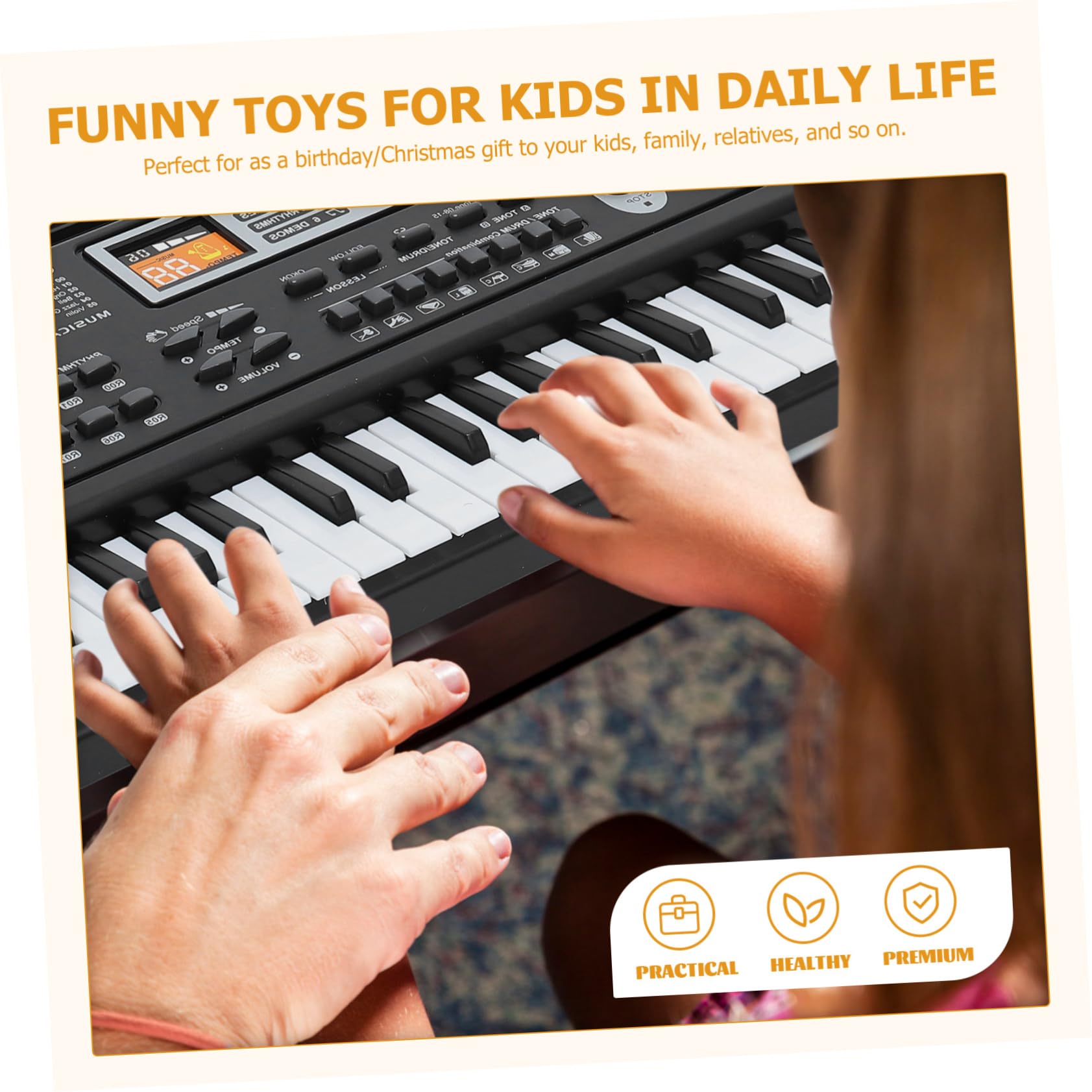 Pianola Nera per Ragazzo Giocattolo 61 Tasti Elettronica Abs Ragazza