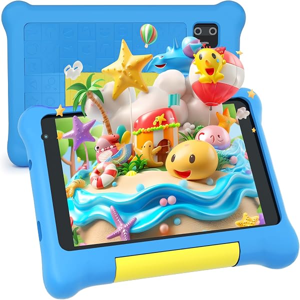 MUISOO Tablet für Kinder, Tablet mit 7 Zoll für Kinder, 8GB RAM + 64GB ROM, 128 GB Expand, Kindersteuerung, Software für Kinder vorinstalliert, Dual-Kamera (blau) - 1