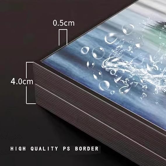 Electric Box Decorative Painting Wall Mounted Electrical Panel Cover Home Living Room Modern Simple Mural with Fram(Black,40x60cm)