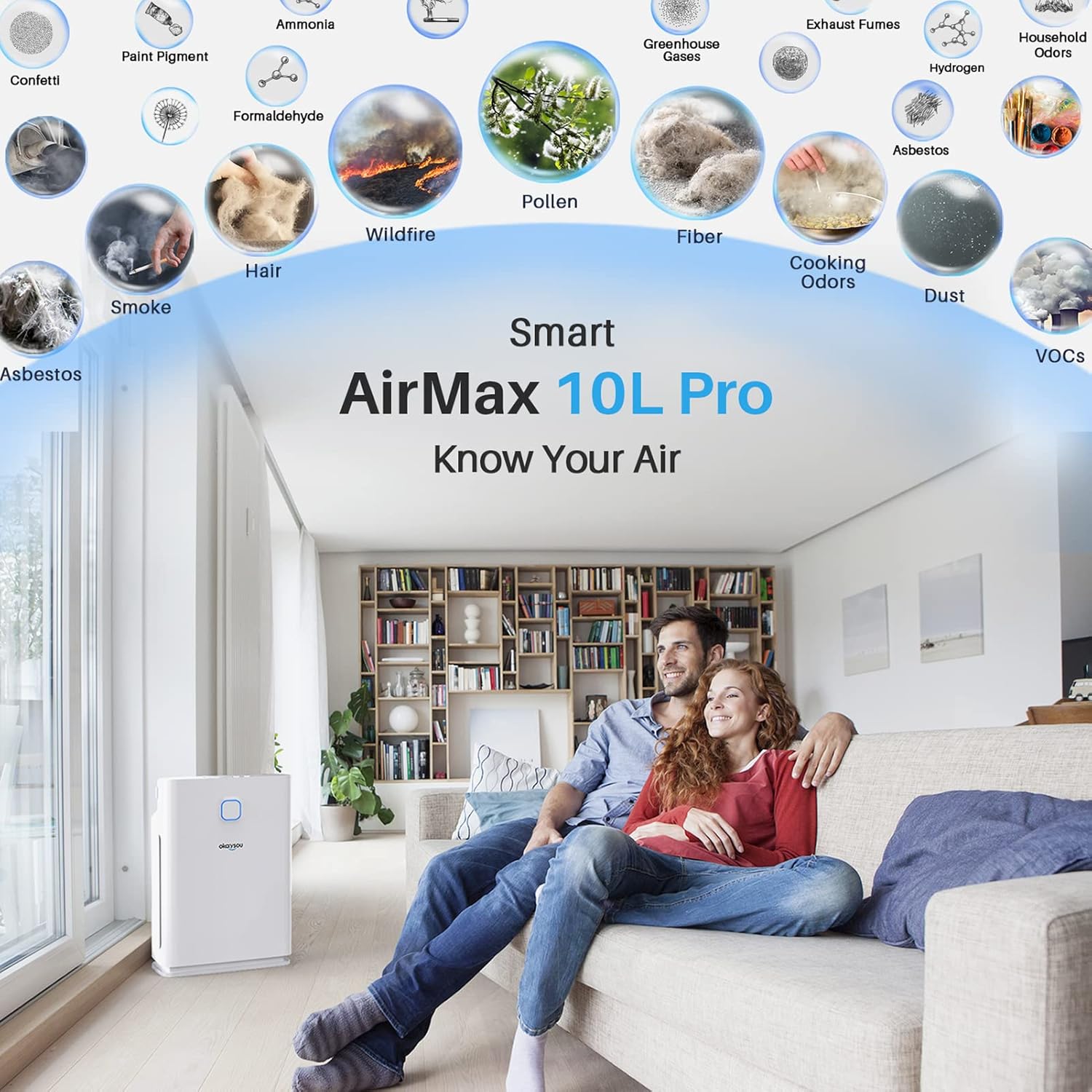 Buy Okaysou Smart Air Purifiers for Home Large Room, 1000 sqft Coverage