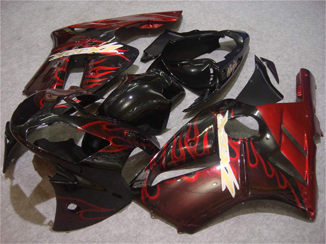Amazon.com: NT Red Flames Fairing Fit for Kawasaki Ninja 2002 2003