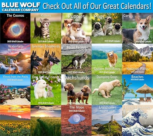 2023 Puppies Dogs Monthly Wall Calendar With Four Bonus Months From 2022 16-Month Calendar Starts In September 2022 Until December 2023 12" X 24" (When Open) 12" X 12" (When Closed) Thick Sturdy Paper #TOP7