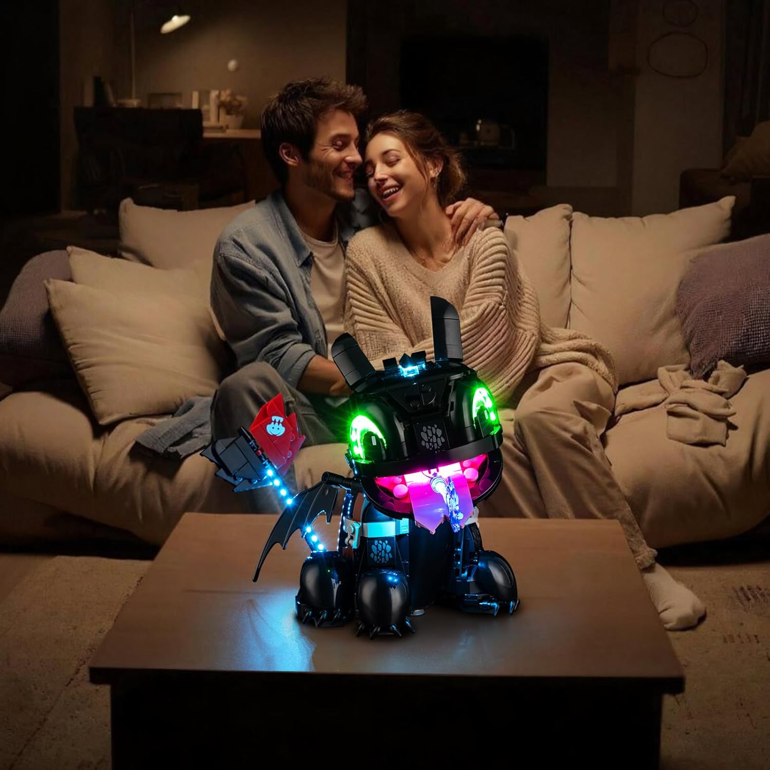 Nitemode Light Kit Compatible with Lego Toothless 10375, Upgraded Brightness Adjustable Lighting Accessories(No Model)