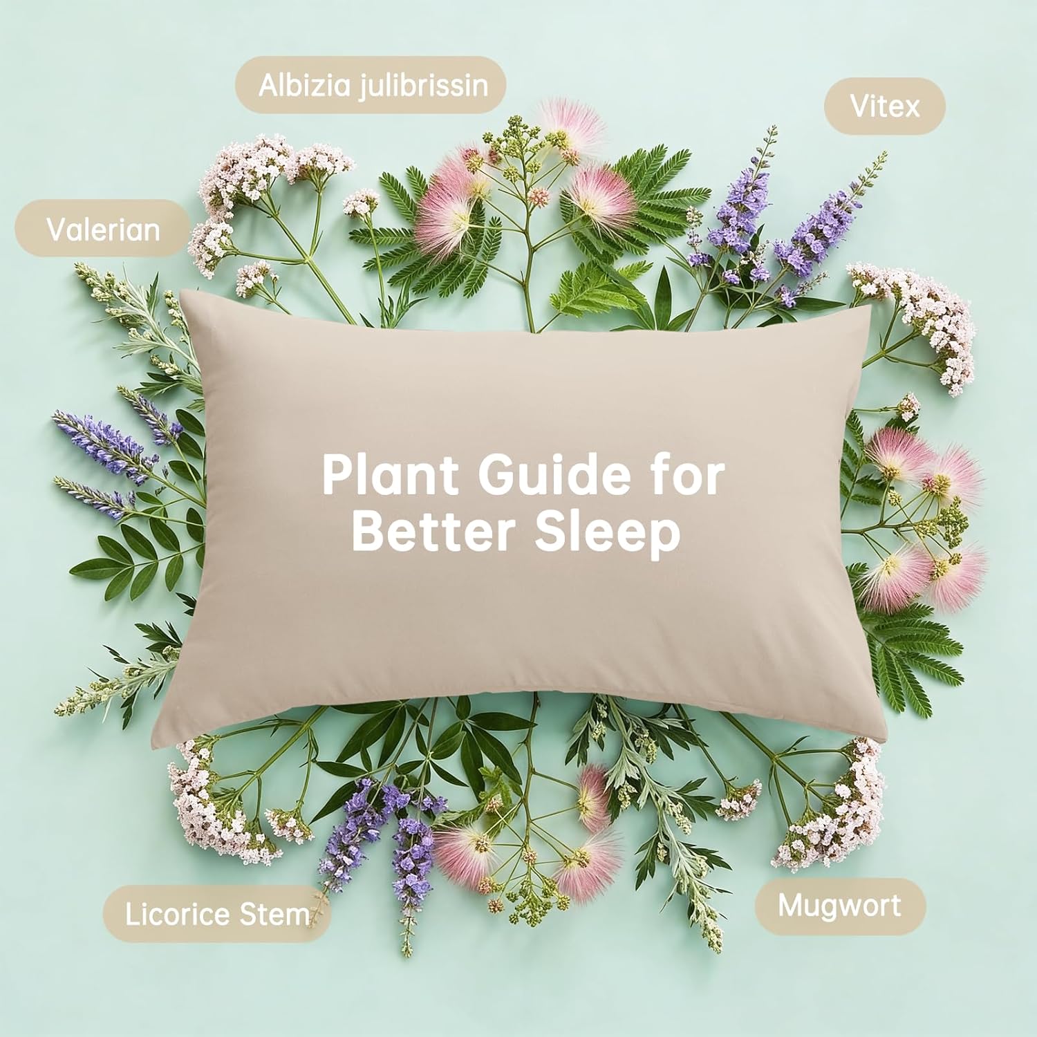 MUXHOMO Beige Full Comforter Set, Elegant Floral Print Bed in a Bag 7 Pieces, Ultra Soft & Breathable Reversible Botanical Pattern Bedding Set with Comforter, Sheets, Pillowcases, and Shams - Image 5