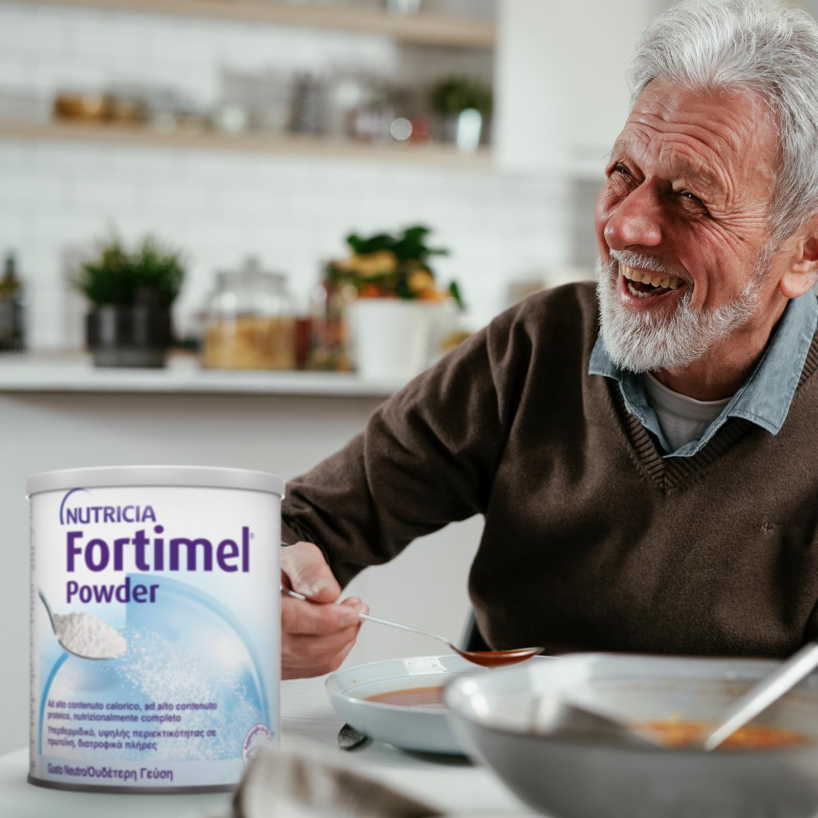 FORTIMEL POWDER - Supplemento in Polvere Ipercalorico e Iperproteico, Nutrizionalmente Completo, utile in caso di Inappetenza e/o Malnutrizione Associata a Patologia, Gusto Neutro - 335g