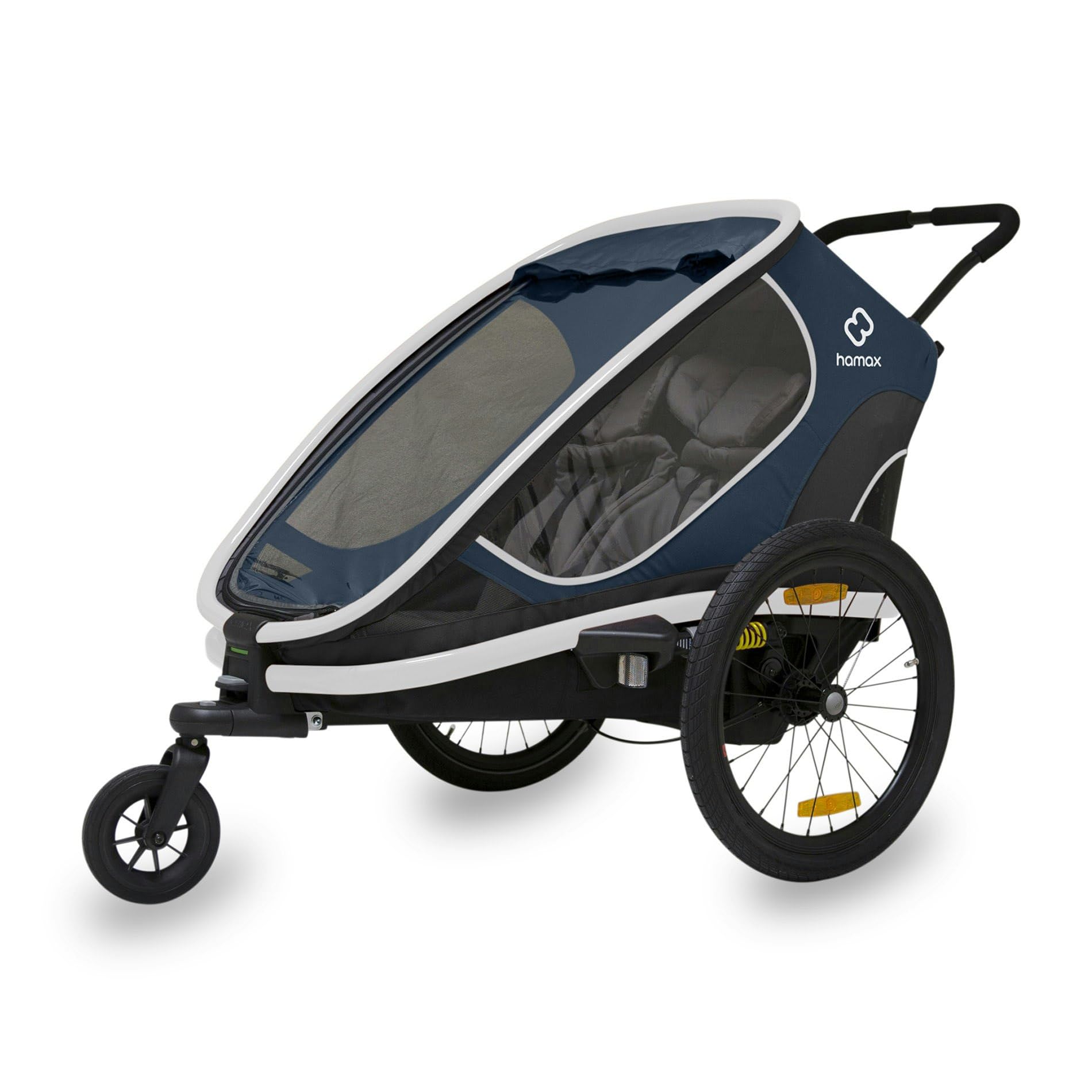 Hamax Outback Twin Child Bicycle Cycle Bike Trailer Navy / White Twin