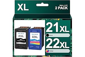 21XL Combo Pack 21 22 Remanufactured Ink Cartridges Replacement for HP 21XL...