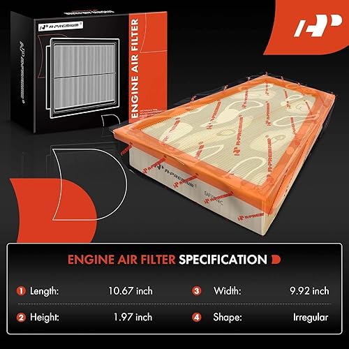 Miniatura 2 de A-Premium Filtro de aire de motor compatible con BMW F10 E84 E89 528i, 528i xDrive, X1, Z4, 2011-2016, 2.0L 3.0L, panel flexible, reemplazo #