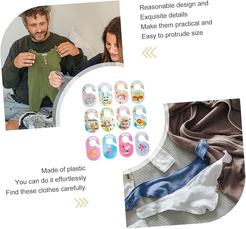 Miniatura 9 de 20 piezas de calcomanías para bebés, separadores de herramientas, colgador de doble cara, divisor de armario, línea divisoria de ropa de bebé,