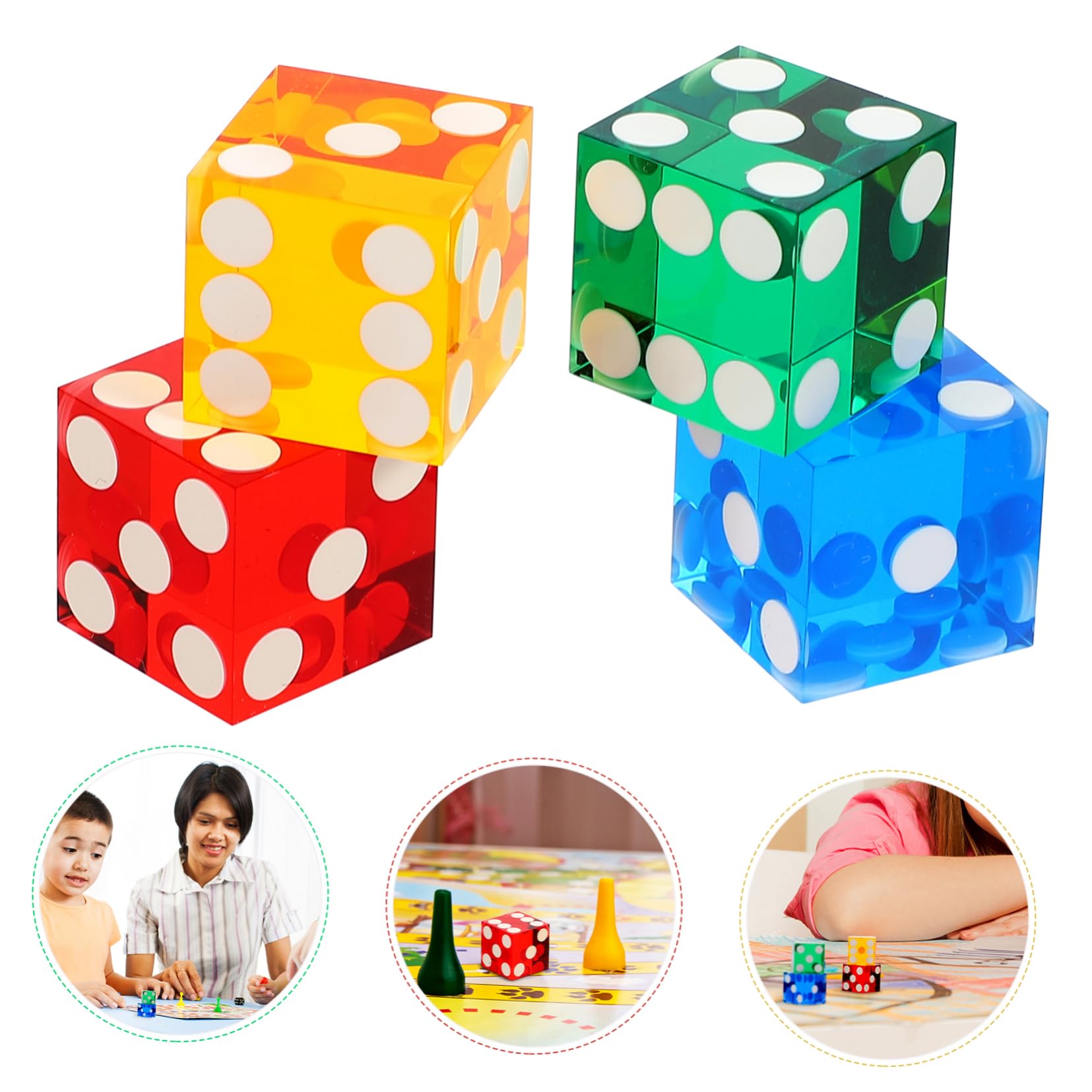 Toyvian 12stücke Präzisions-acrylwürfel Bunte Punkte Für Spiele Und Unterhaltung Lustige Spielwürfel Zufälligen Farben Für Partys Und Tischspiele