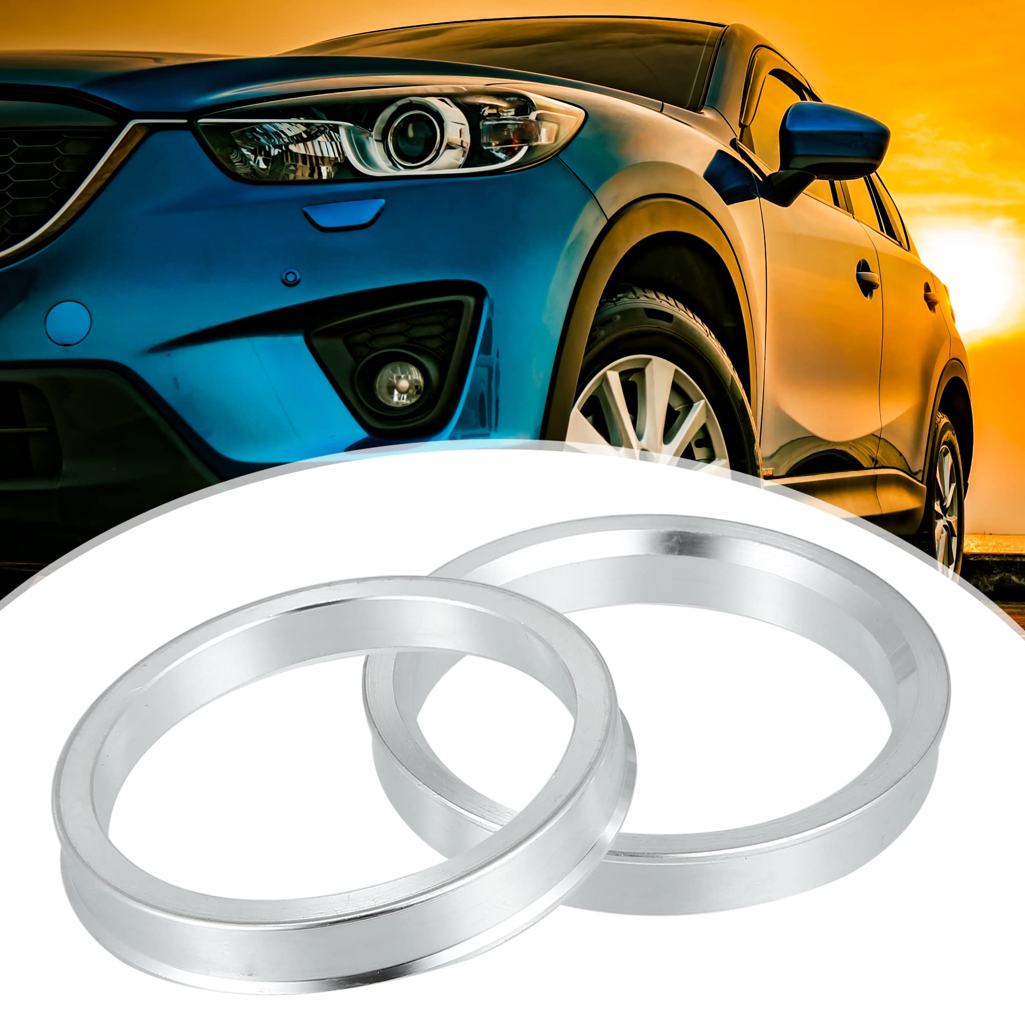 X AUTOHAUX Anillos Centrados De Eje Universales 4uds Aleación De Aluminio | Aleación De Aluminio, 67.1mm A 57.1mm, Grosor 10mm, Universal, Mecanizado Con Precisión, Elimina Vibraciones