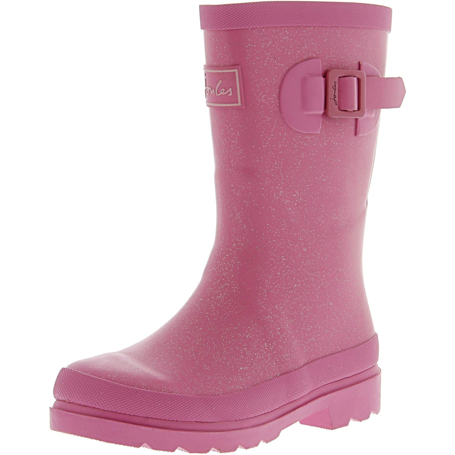Joules Unisex-Baby JNRFIELDWL Rain Boot, Pink Glitter, 4 Medium US Infant