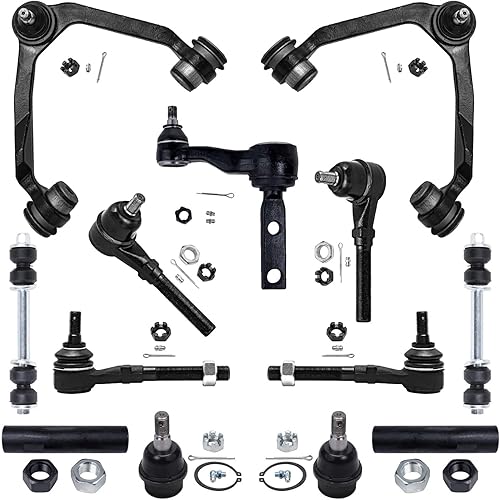 Detroit Axle - Kit de suspensión frontal de 13 piezas para Ford F-150 F-250 Expedition Lincoln Navigator, 2 brazos de control superior, 2 rótulas