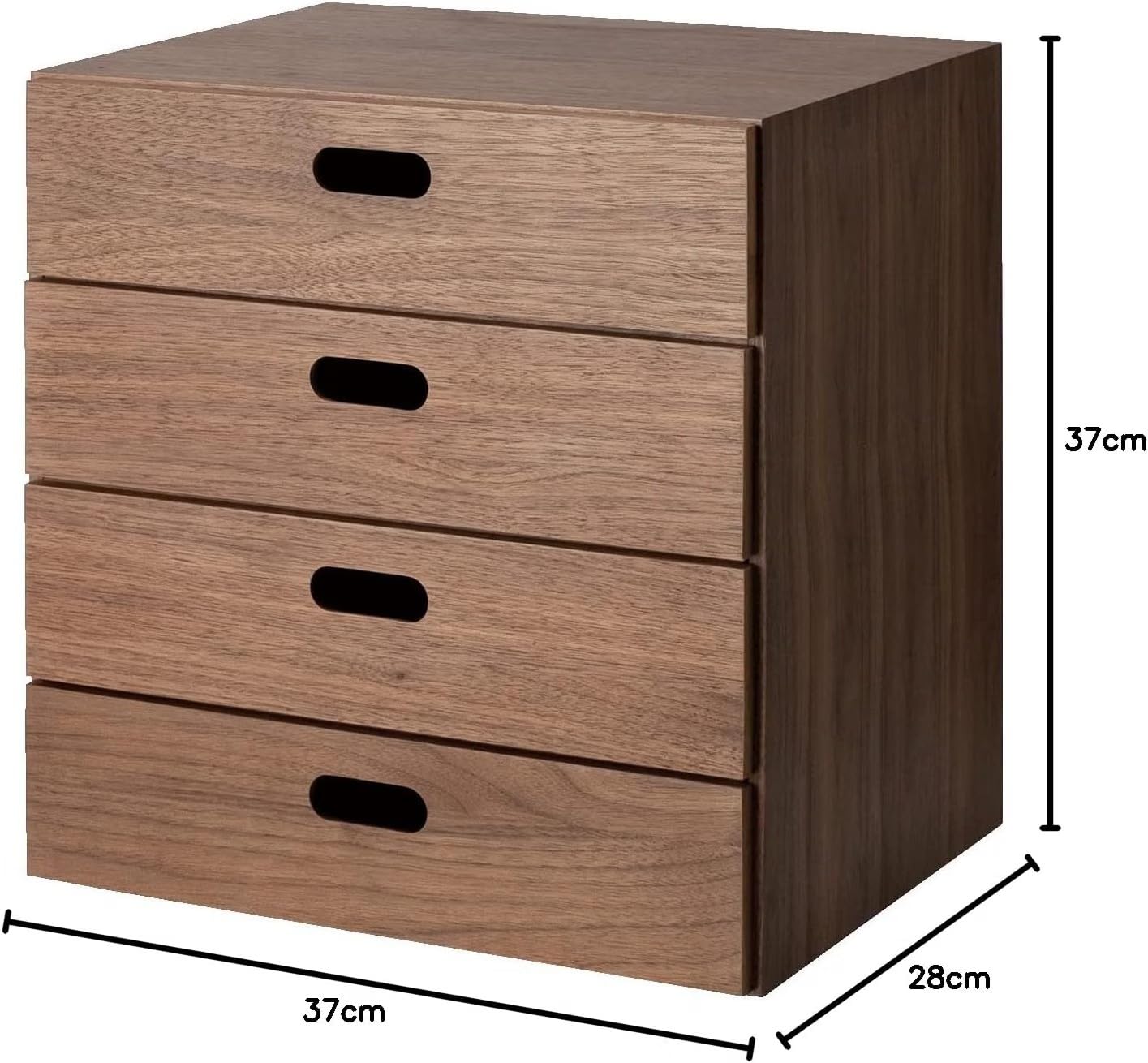 Amazon｜無印良品 スタッキングチェスト 幅37×奥行28×高さ37cm 引出し4