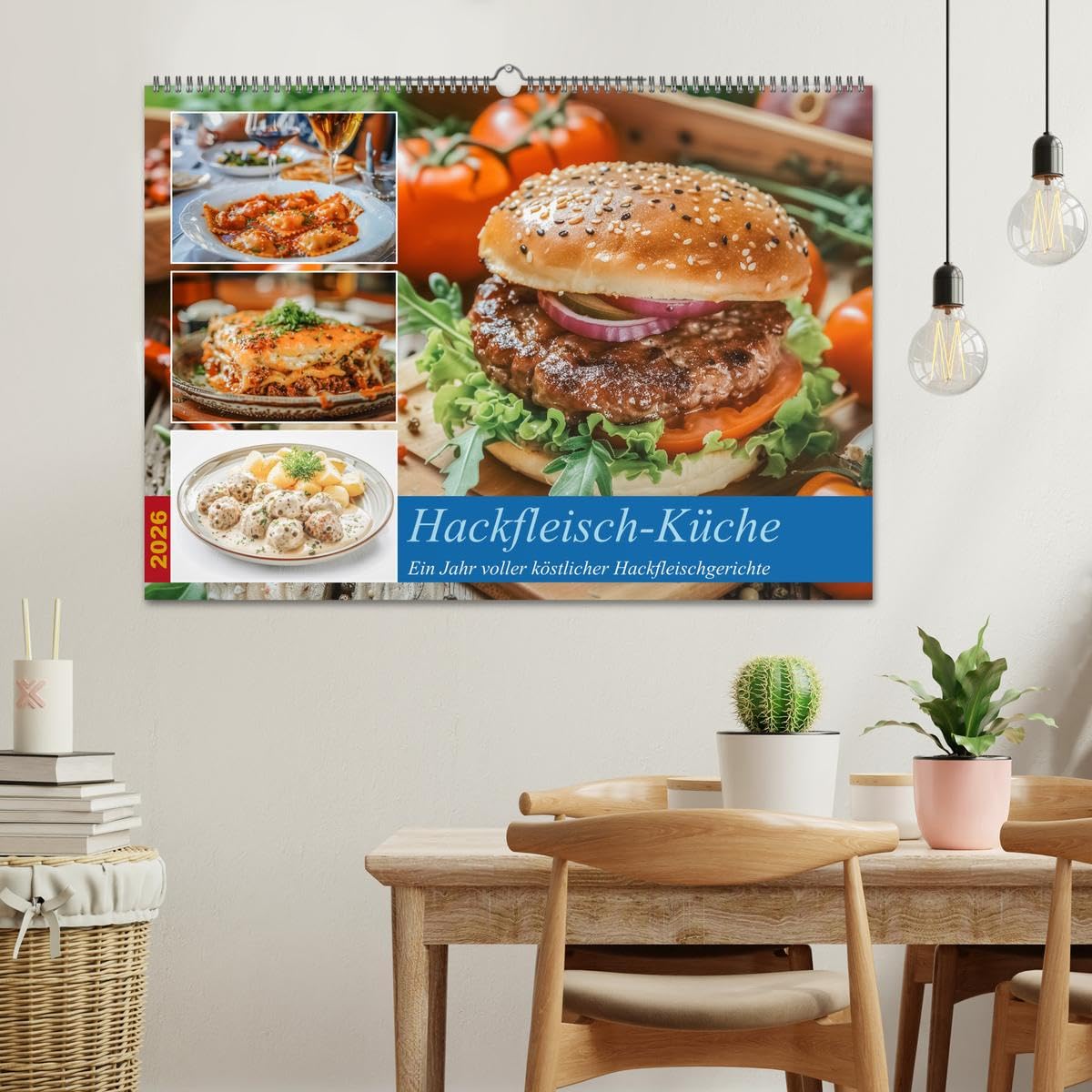 Hackfleisch-Küche (Wandkalender 2026 DIN A2 quer), CALVENDO Monatskalender: Entdecken Sie die kulinarische Vielfalt von Hackfleisch mit unserem Hackfleisch-Küche Kalender. (CALVENDO Lifestyle)