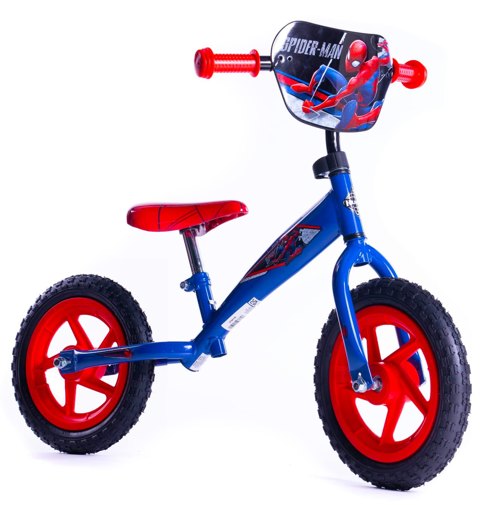 Huffy Marvel Spiderman rower biegowy niebieski i czerwony 3-5 lat, 12 cali