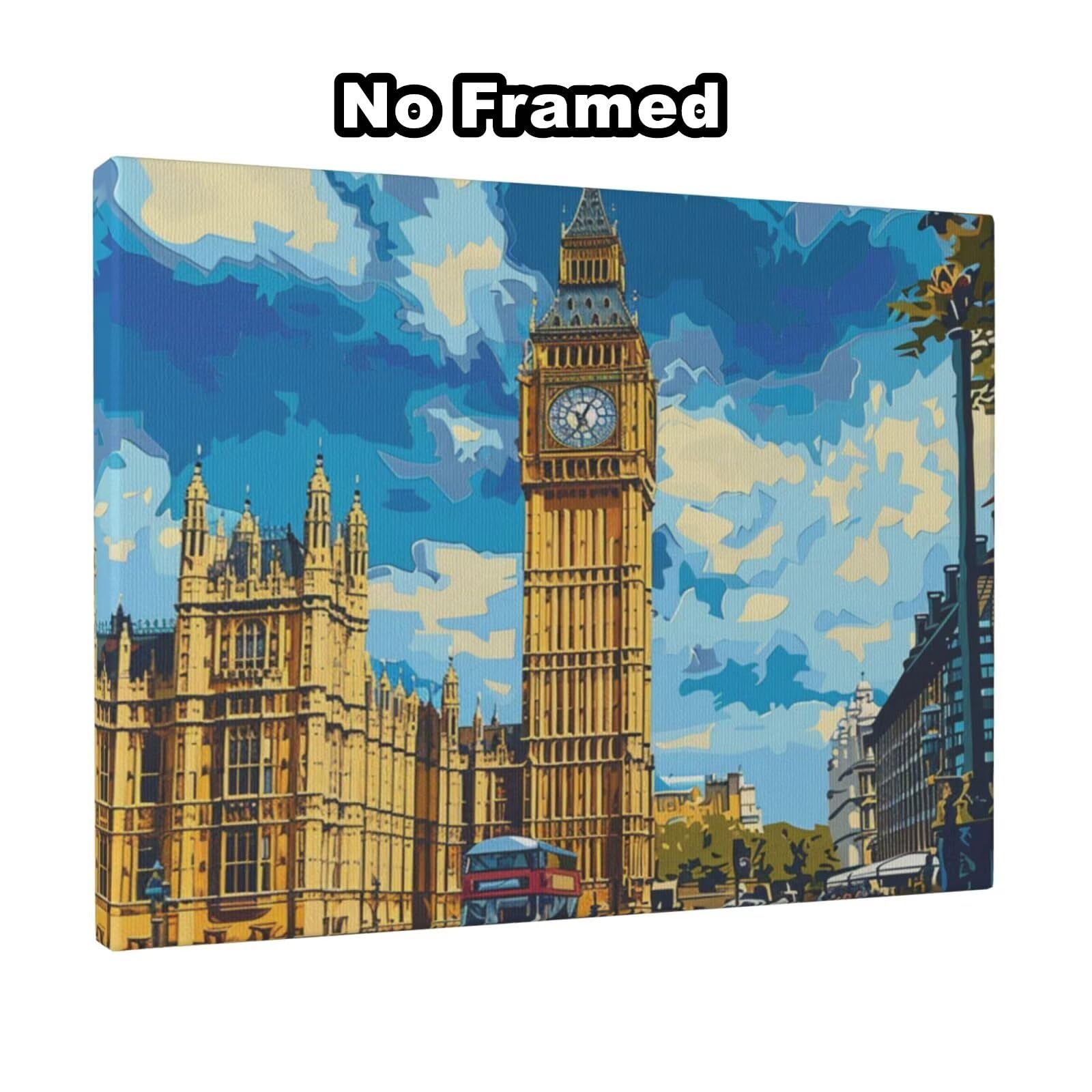 Kit per pittura con numeri per adulti, pittura stradale con numeri per principianti, pittura acrilica con 6 pennelli, pittura ad olio per decorazione da parete (90 x 65 cm, senza cornice) MK77