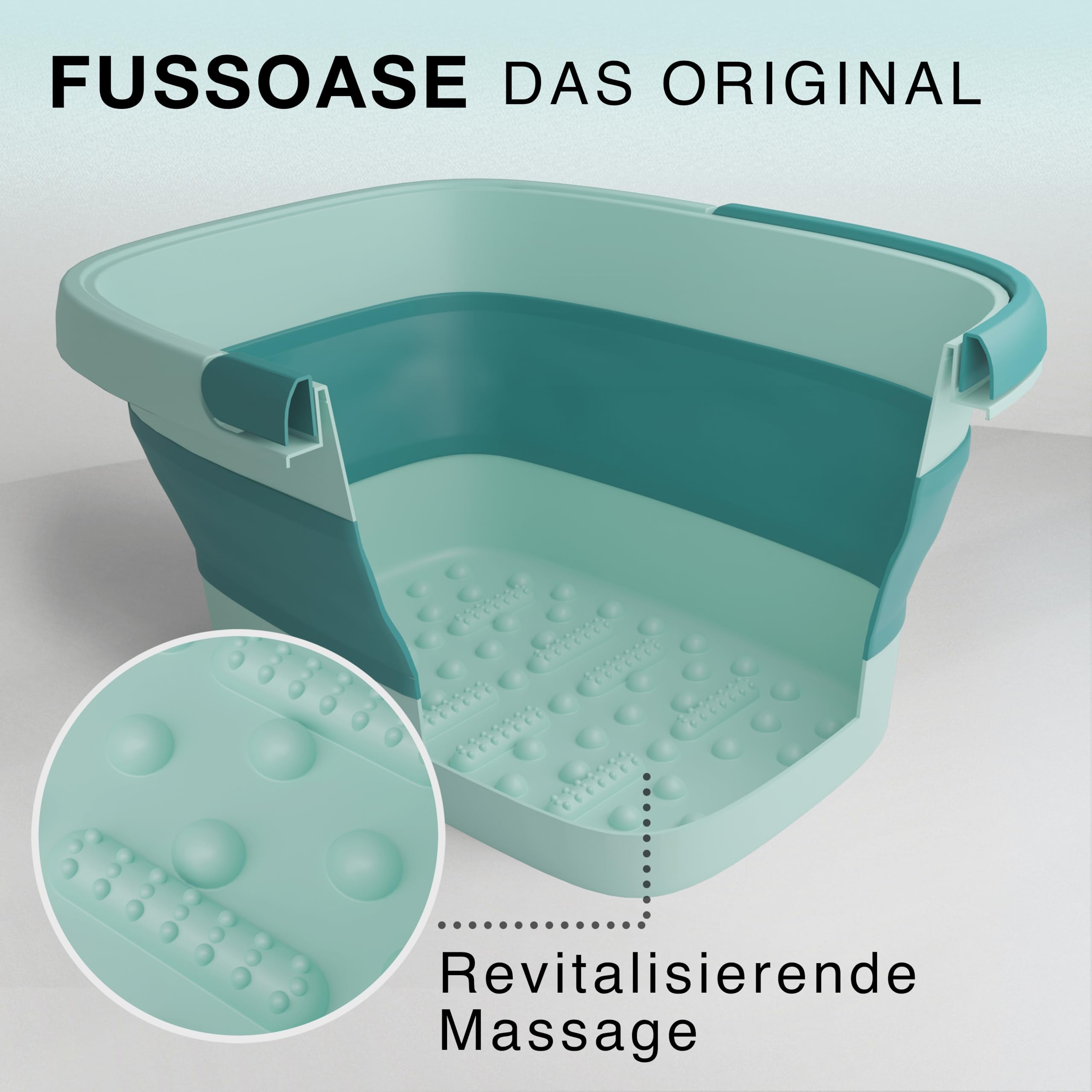 VMbathrooms Fußoase Das Original | Hochwertiges & stabiles Fußbad für wohltuende Entspannung der Füße | Fußbadewanne mit Massage-Noppen | BPA-Frei