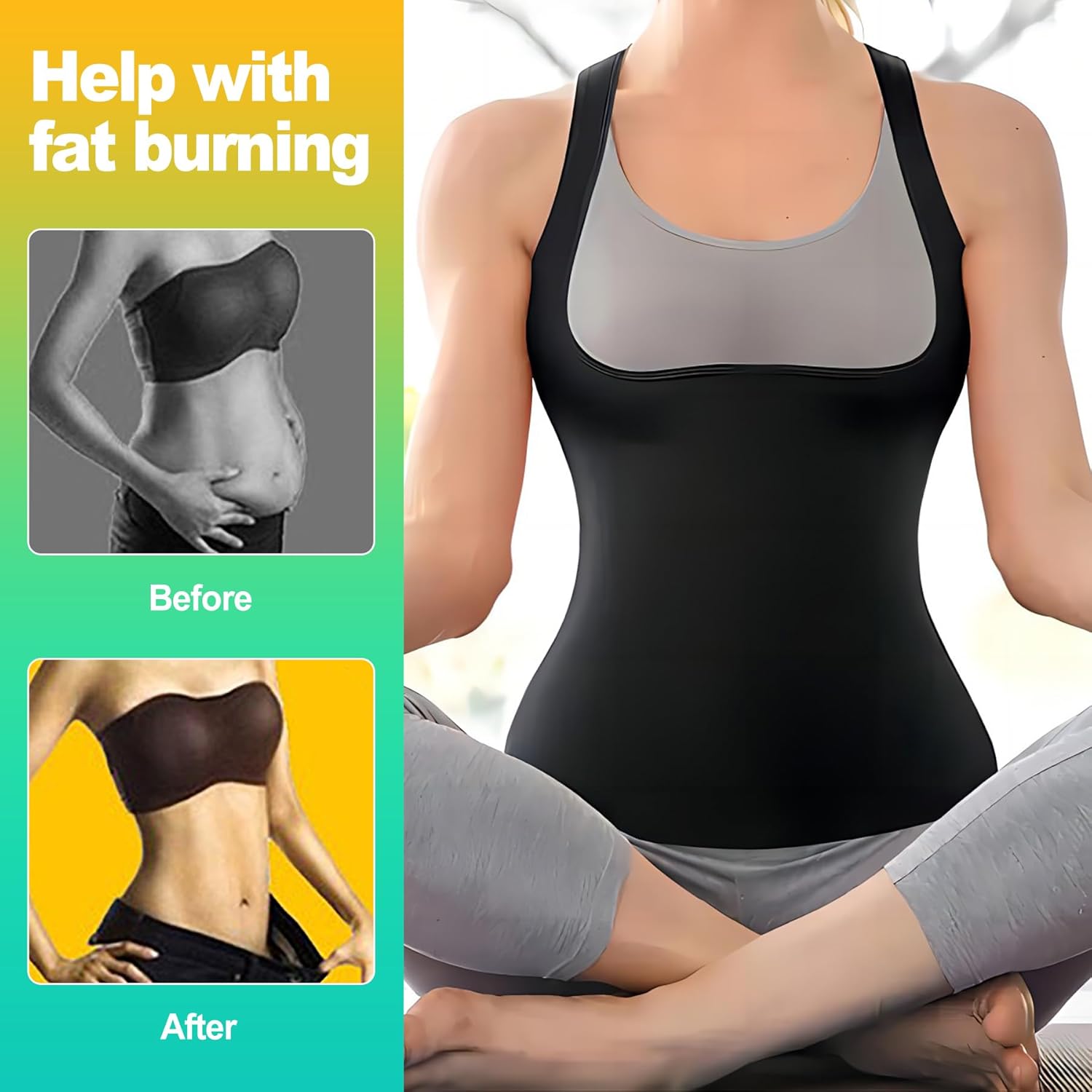 Sweat Vest for Women Weight Loss, Premium Sauna Shaper, Heat-Trapping Sweat Tank Top for Workout & Fitness - Image 4