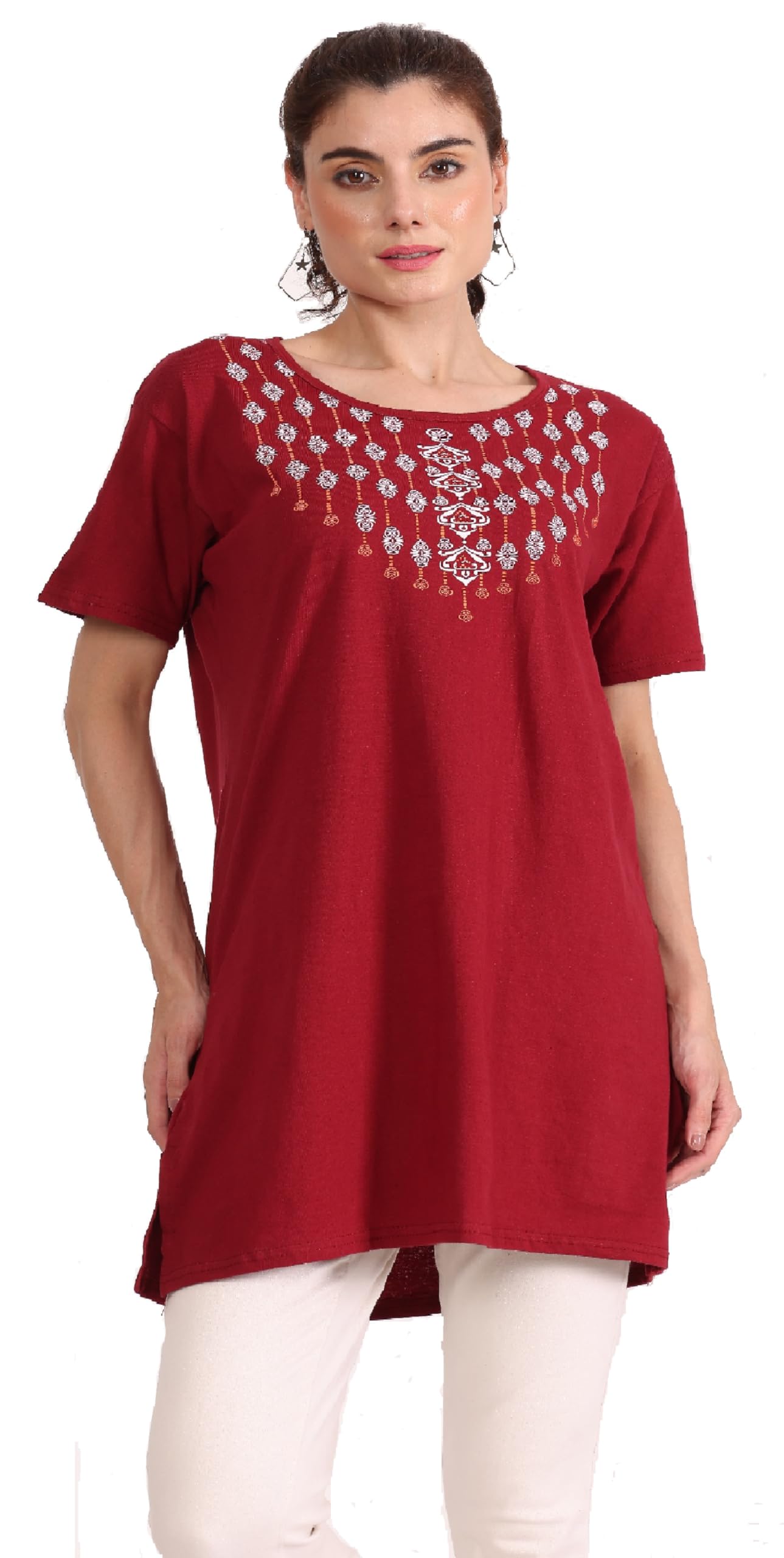 kg best collection Woman Long T-Shirt(Gla PRNT Meron-XL)-picture-48