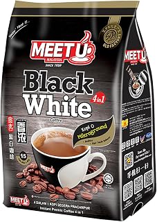 Meet U Black White Coffee 600g Product of Malaysia (Pack of 2)