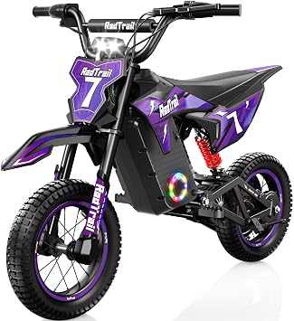 36V Electric Dirt Bike for Kids Ages 4-10, 700W Peak 15.5MPH, 3-Speed Modes