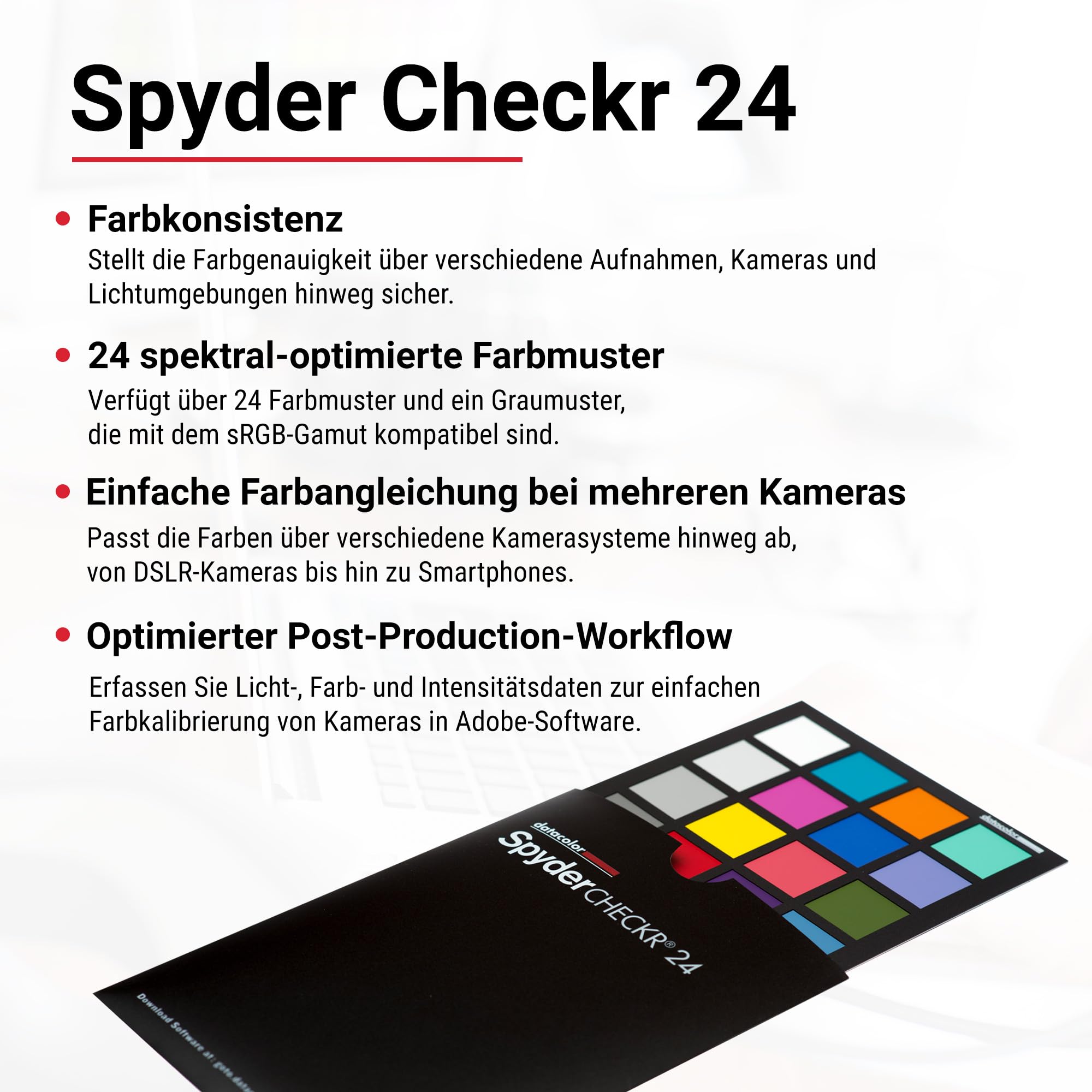 Datacolor Spyder Celebration Kit – Spyder Monitorkalibrierung, Spyder Cube & Spyder Checkr 24 - Komplettes Farbmanagement für Fotos - Farbgenauigkeit in der Fotografie von Aufnahme bis zum Druck