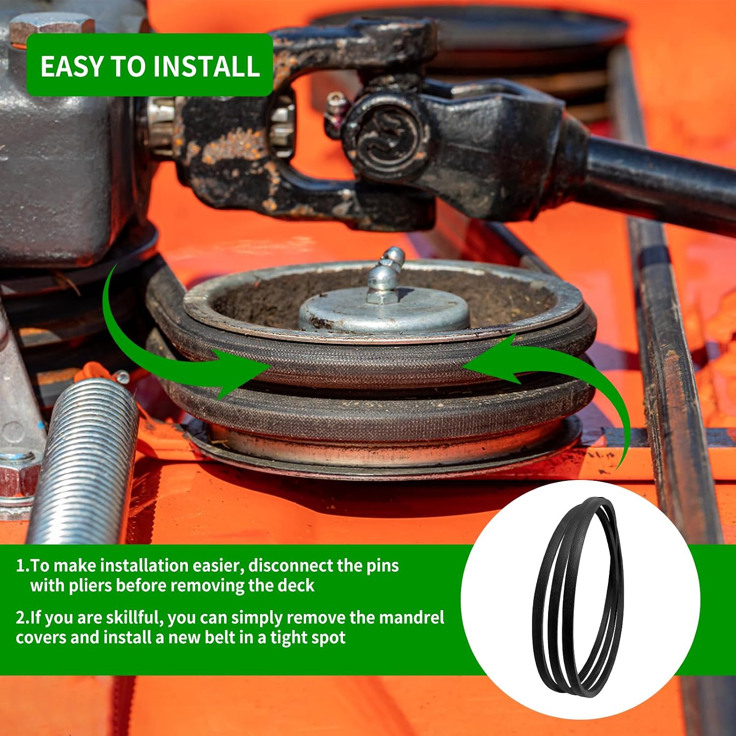 587686701 Deck Belt - Compatible with Craftsman 54" GT6000 Deck Lawn Tractor, Hu sqvarna LGT2654, Pou LAN Pro PP24VA54 Riding Mowers Replaces 196103/532196103, Durable & High-Performance